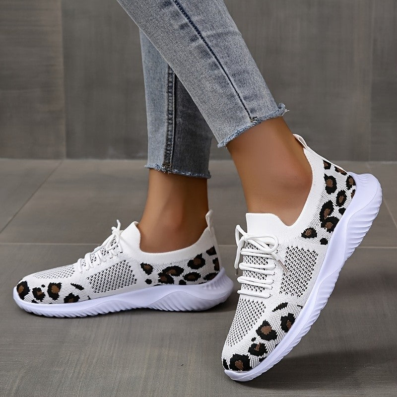 OrtiShoes - Leopard Print Runners Womens