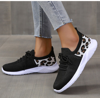 OrtiShoes - Leopard Print Runners Womens